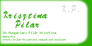 krisztina pilar business card
